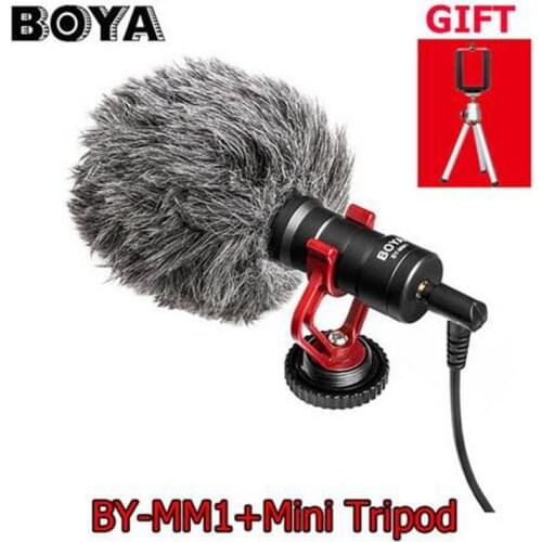 BOYA BY-MM1 Universal Cardiod Shotgun Microphone for iPhone 7 6 6s Xiaomi Smartphone Mac Tablet Canon DSLR Camera Camcorder