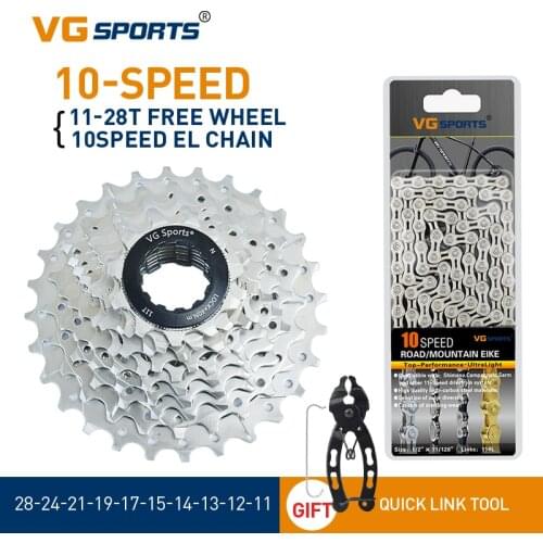 8 9 10 11 Speed Velocidade Bicycle Freewheel Road Bike Sprocket Cassette Freewheel Bike Wear-resistant Bike Parts+Bike Chain Set