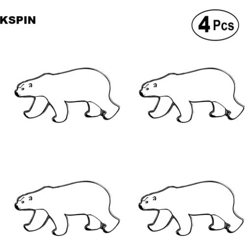 Polar Bear Lapel Pin Badge Brooch Icons 4pcs