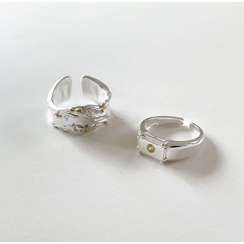 1pc Authentic S925 Sterling Silver Irregular Texture Band Ring Fine Jewelry TLJ1666