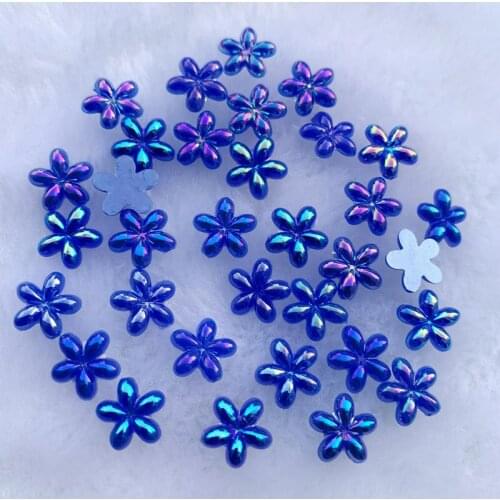 10mm Flat Back Acryl Flower Cabochons Cameo For Necklace Or Bracelet Make Finding 120pcs B056*2