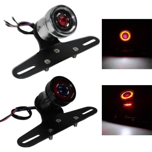 12V Cafe Racer Motorbike LED Turn Signal Brake Lights motorcycle RED Brake Tail Rear Light for Harley Chopper Bobber Custom
