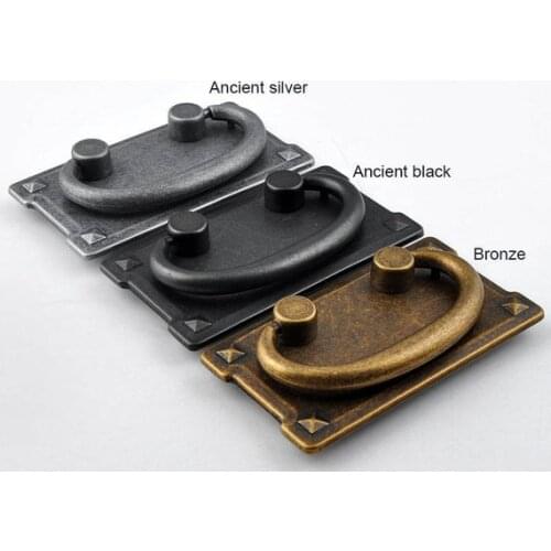 3'' Antique Silver Black Bronze Drop ring Drawer Bail Pull Handle American Cabinet Handle Cupboard Pull Ring Door Handle