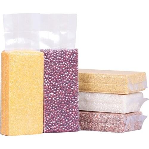 50pcs Transparent rice packing bags vacuum organ bag rice grain food packaging plastic pouch