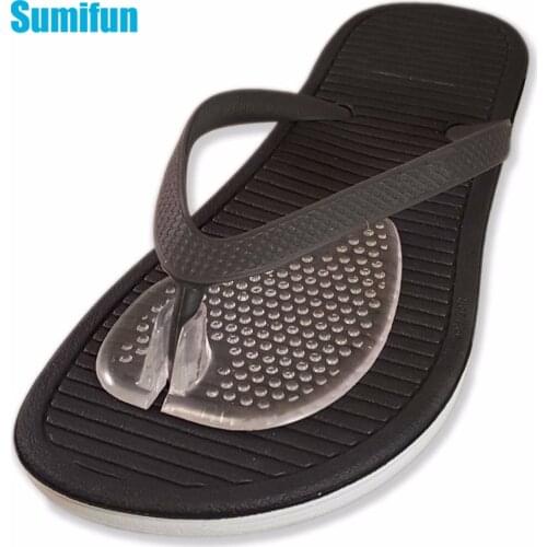2Pcs Soft Forefoot Pad Flip Heel Invisible Flip Flop Sandals Slip Resistant Half Yard Pads Foot Insole Massage Z01901