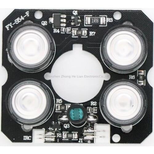 60 degrees CCTV Accessories infrared light 4 pcs Array IR LED board for Surveillance cameras night vision Size 52mm * 46.5mm