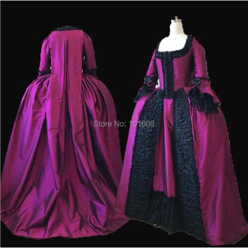 Tailored!Purple 2-PCS Vintage Costumes Duchess Princess Civil war Court Rococo Marie Antoinette DRESS Victorian dresses HL-364