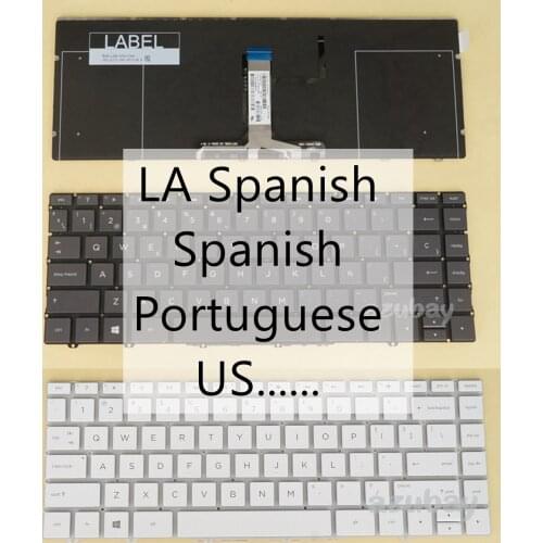US Arabic Greek Thai Canadian Japanese Nordic Spanish Keyboard For HP Stream 14-Z000 761505 -001 -071 -DH1 -DB1 -291, 791433-001