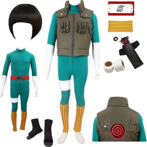 Anime cosplay Shippuden Rock Lee Cosplay Halloween Costumes comic cosplay