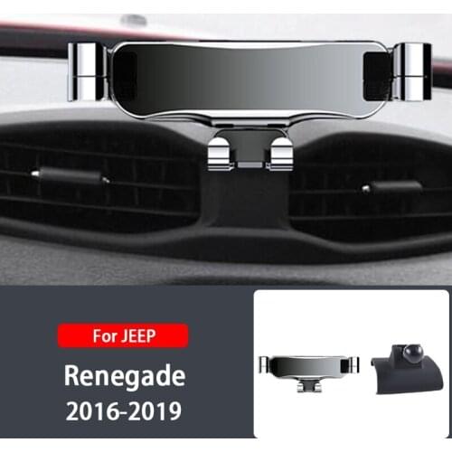 Car Mobile Phone Holder Air Vent Clip GPS Stand Gravity Navigation Bracket For Jeep Renegade 2016 2017 2018 2019 Car Accessories