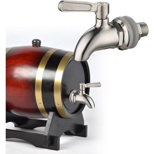 Bar Beverage Wine Barrel Faucet Drink Dispenser Tap Spigot Water 304 Stainless Steel Coffee Juice Taps Silver 12mm 16mm