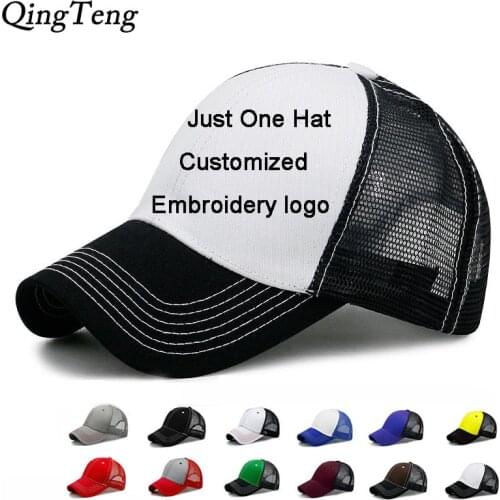 Custom Logos Baseball Cap Summer Breathable Net Blank DIY Truck Cap MenS Women Snapback Hats Adjustable Outdoor Sun Hat Dad Hat