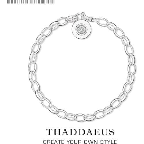 Cross Link Chain Charm Bracelets,2017 925 Sterling Sliver Trendy Gift for Women,Europe Style Jewelry,Fashion Accessorie Club