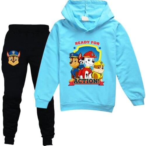 Paw Patrol Boys Clothes Suits Hoodie Kids Girls Outerwear Sport Boys Clothing Sets Winter Fall 2-14Years Anime Figure Game Toys
