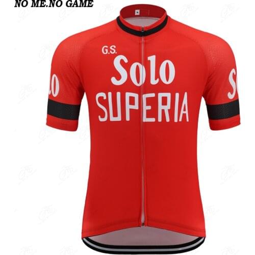 Retro cycling jersey 2020 pro team men short sleeve red road bike wear shirt tops racing bicycle clothes quick-drying Jersey