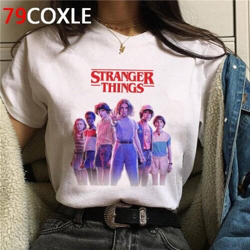 Stranger Things Season 3 Harajuku T Shirt Women Ullzang Eleven Graphic T-shirt Upside Down Tshirt Funny Cartoon Top Tees Female