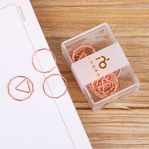 Geometric Paper Clips Office Accessories Paperclips Metal Paper Clips Paperclip Bureau Accessoires Metal Clips Paper Bookmark