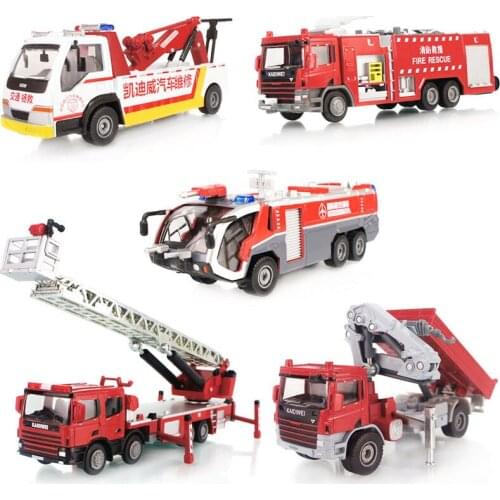 Exquisite Gift 1:50 Fire Truck Trailer Crane Truck Truck Alloy Model,Die Casting Sliding Model,Childrens Toys,Free Shipping