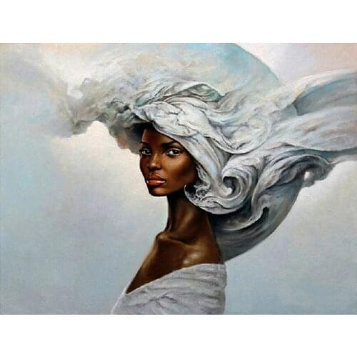 5D Diy Diamond Painting African Beauty Woman Diamond Embroidery Cross-Stitch Full Diamond Mosaic Puzzle Picture Amazing Artworks