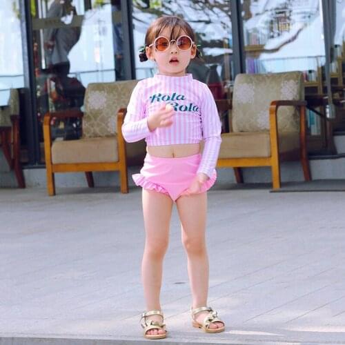 Baby Girls Bathwear Bikini Casual Baby Girl Bikini Girls Bathing Suit Surfing Sunscreen Kids Children Girl Swimsuit Swimming