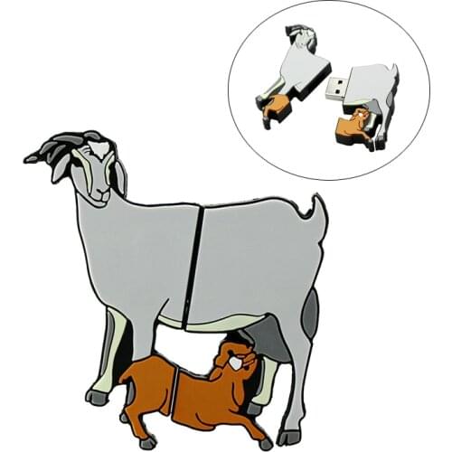 Hot Sale Cartoon Antelope Sheep USB Flash Drive Goat Pen Drive 4GB 8G 16GB 32GB Flash Memory Stick Storage Mini U disk Pen Drive