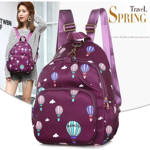 Fashion Women Backpack Balloon Flower Printing Backpack College School Bagpack Harajuku Travel Shoulder Bags For Teenage Girls