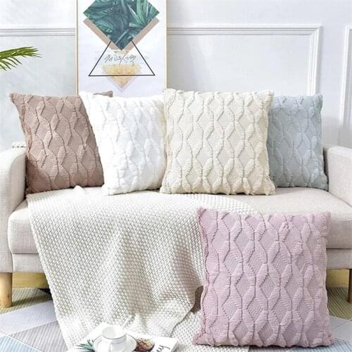 Soft Plush Decorative Cushion Cover Pillowcase Home Decor Throw Pillow Case Living Room Bedroom Sofa Christmas Decoration Warm