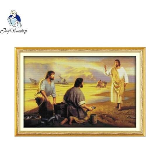Joy Sunday Jesus Chanted Pattern Printed Canvas Counted Chinese Cross Stitch Kits Printed Cross-stitch Set Embroidery Needlework