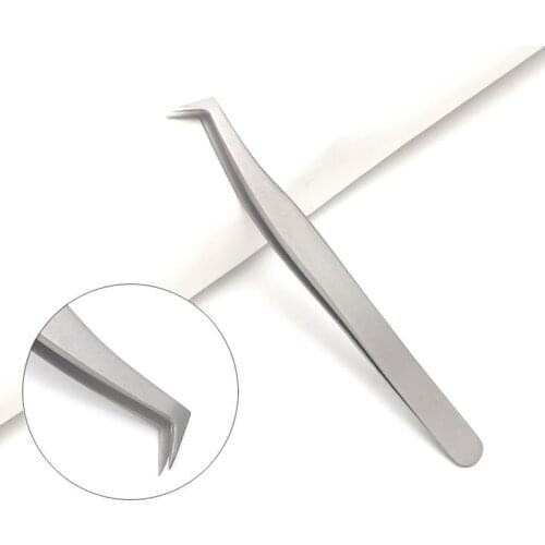 Mtssii False Eyelash Tweezers Stainless Steel Non-magnetic Antistatic Eyelashes Tweezers Extension
