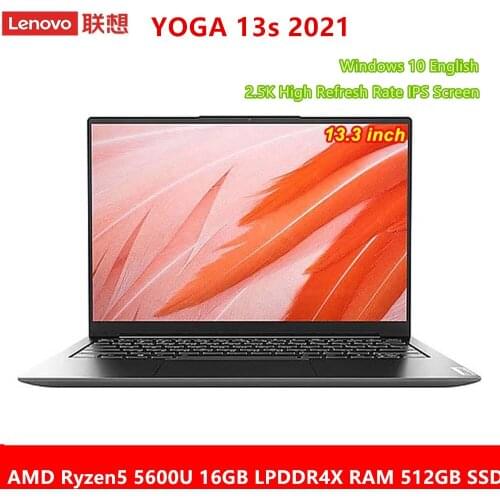 New Lenovo YOGA 13s 2021 laptop AMD Ryzen R5 5600U 16GB RAM 512GB SSD 13.3inch 2.5K FHD IPS Screen Notebook Computer Ultrabook
