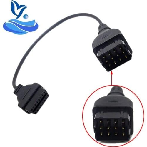 OBD2 Truck Diagnostic Cable For GAZ 12 Pin Diagnostics Cable to OBD 2 16Pin Male Connector can Work with TCS CDP PRO DLC Adapter