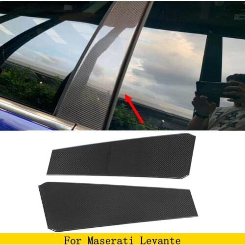 Full Carbon Fiber Window Garnish A B C Pillar Trim For Maserati Levante 2016 2017 2018 Car Styling Auto Accessories