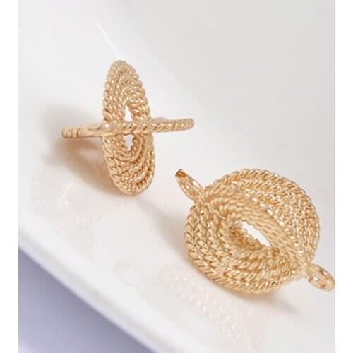 18K Real Gold Filled Color-Preserving 19x10MM Round Two Holes Connectors Charms Pendants DIY Jewelry Making Findings Accessories