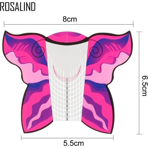 ROSALIND Poly Nail Gel Extension Nail Form 10PCS/lot Builder Gel Nail Polish Hybrid Varnish Nail Tip Manicure Manicure Art Tools