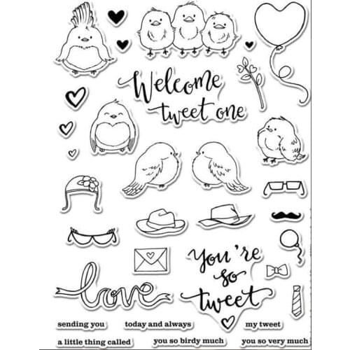 Bird Transparent Clear Silicone Stamp Seal DIY Scrapbooking photo Album