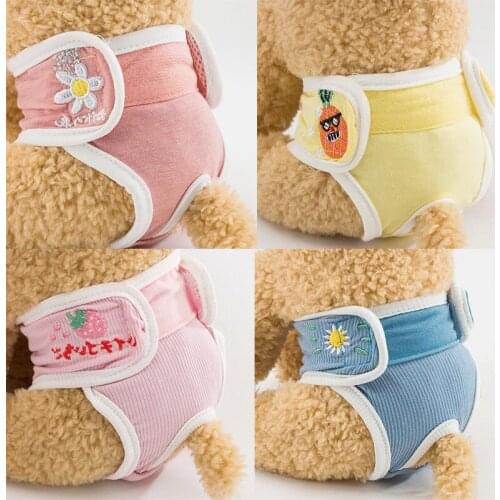 Cartoon Dog Diapers Dog Washable Physiological Pants Sanitary Female Dog Panties Shorts Underwear Briefs for Dogs Clothes New