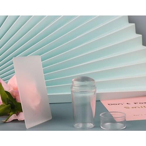 Nail Stamper Scraper Set Nail Stamping Manicure For Nail Art Template Print Silicone Stamping Plate Nail Stamping Polish Gel