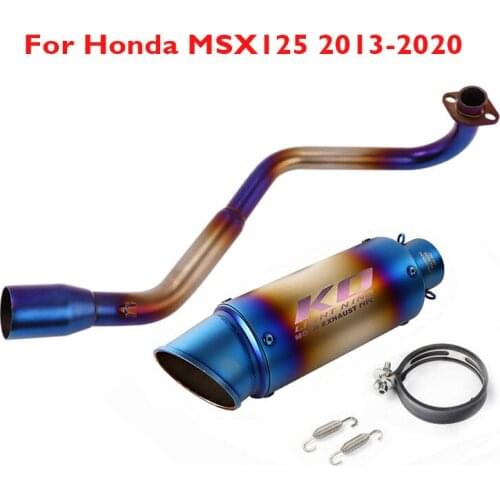 Slip on 51mm MSX125 Motorcycle Exhaust Pipe Muffler Escape Tip Header Connection Link Pipe for Honda MSX125 2013-2020