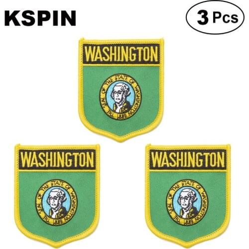 U.S.A Washington Shiled Shape flag patches national flag patches for Cothing DIY Decoration