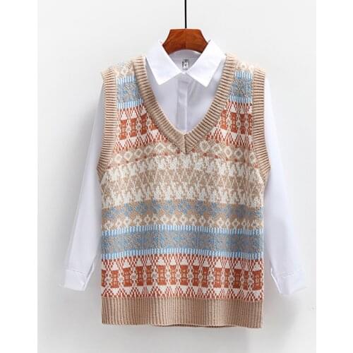 New Fashion Casual Tank Tops Pullover Elasticity Sweater Spring Autumn Korean Version Loose Women Sleeveless V-neck Knitted Vest