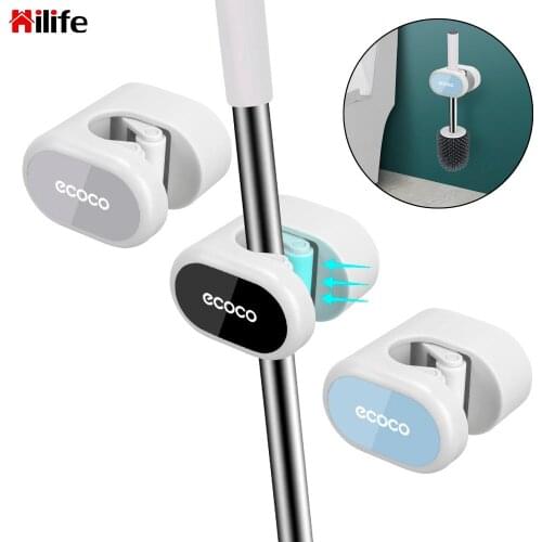 HILIFE Broom Hanger Mop Hook Racks Moistureproof Mop Broom Holder Wall Mounted Punch-free Household Adhesive Storage