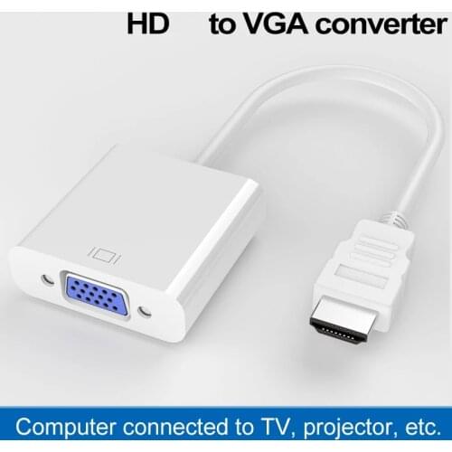 Felkin HDMI-compatible to VGA Converter Adapter Male to Female Cable Digital to Analog 1080P Video Converter for HDTV PC Laptop