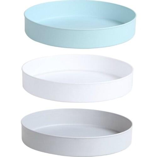 360 Degree Rotating Cabinet Organizer Kitchen Bathroom Cosmetic Turntable Storage Tray Non-Slip Spice Round Rack Plate B03E