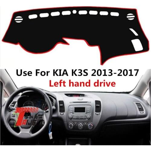 TAIJS Factory Sport Good Quality Polyester Fibre Car Dashboard Cover For KIA K3S 2013-2017 Left hand drive