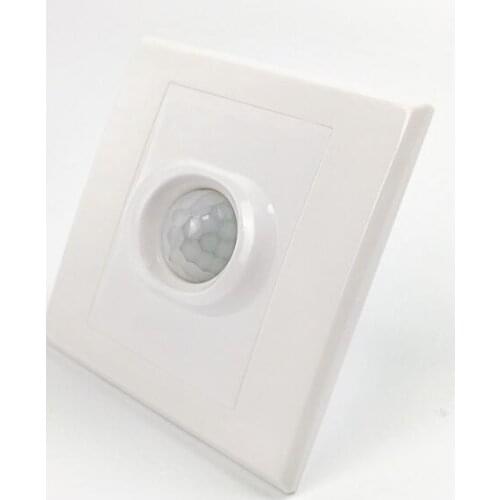 100 pcs dhl fedex express PIR Infrared Body Motion Wall Sensor Detector Lamp Light Switch White