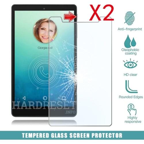 2Pcs Tablet Tempered Glass Screen Protector Cover for Alcatel OneTouch PIXI 3 8.0" Full Coverage Anti-Fingerprint Tempered Film