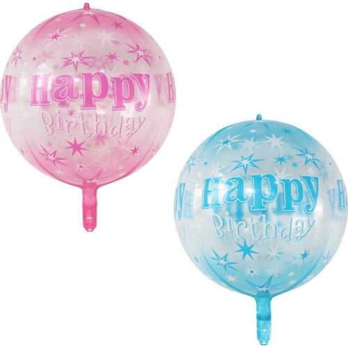 20pcs 24inch 4D Happy Birthday Foil Helium Balloons Boy Girl Baby Shower Birthday Wedding Children Decoration Supplies Kids Toy