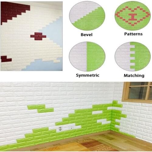 3D Self-Adhesive Wallpaper Brick DIY Waterproof Wall Sticker Brick Decoration Wallpaper For Kids Room Living Room