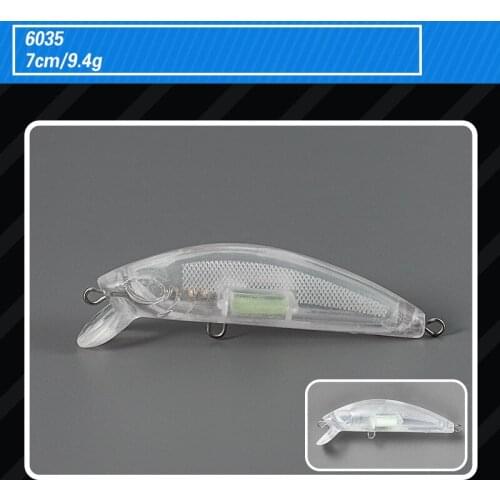 5pcs 7cm 9.4g Blank Unpainted Bait DIY Minnow Crankbait wobbler Unpainted Lure Freshwater Fishing Blank Hard Lures Isca Pesca