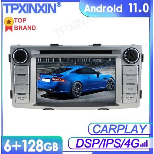 6+128G Android 11 For TOYOTA HILUX 2012 2013 2014 Car Multimedia Player GPS Navi Audio Stereo Screen DVD Head Unit Tape Recorder